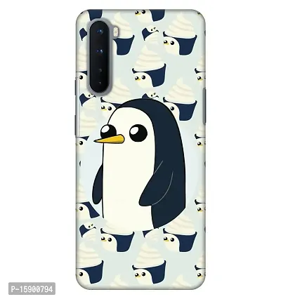 JugaaduStore Designer Printed Slim Fit Hard Case Back Cover for OnePlus Nord | Cute Penguin Chicks (Polycarbonate)