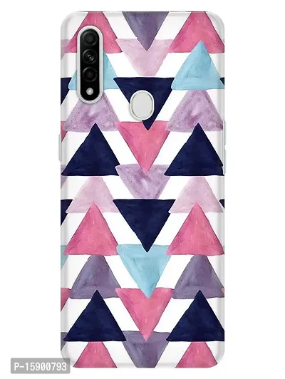 jugaadustore slim fit hard case back cover for oppo a31 - watercolor triangles pattern-thumb0