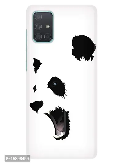JugaaduStore Designer Printed Slim Fit Hard Case Back Cover for Samsung Galaxy A71 | Beware of Angry Panda (Polycarbonate)