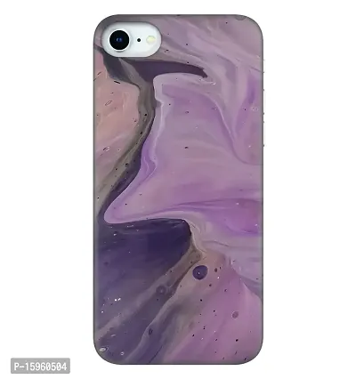 JugaaduStore Designer Printed Slim Fit Hard Case Back Cover for Apple iPhone 8 / iPhone 7 / iPhone SE (2022) | Liquid Amethyst Marble (Polycarbonate)-thumb0