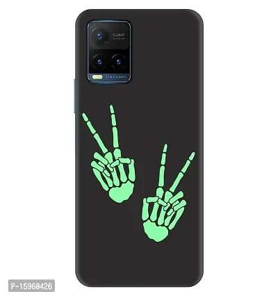 JugaaduStore Designer Printed Slim Fit Hard Case Back Cover for Vivo Y21G / Vivo Y21 / Vivo Y21s / Vivo Y21T / Vivo Y20a / Vivo Y21e / Vivo Y33s / Vivo Y33T / Vivo T1x | Skull Fingers (Polycarbonate)-thumb0