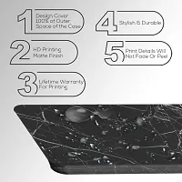 JugaaduStore Designer Printed Slim Fit Hard Case Back Cover for Apple iPhone 7 Plus/iPhone 8 Plus | Classy Black Marble (Polycarbonate)-thumb2