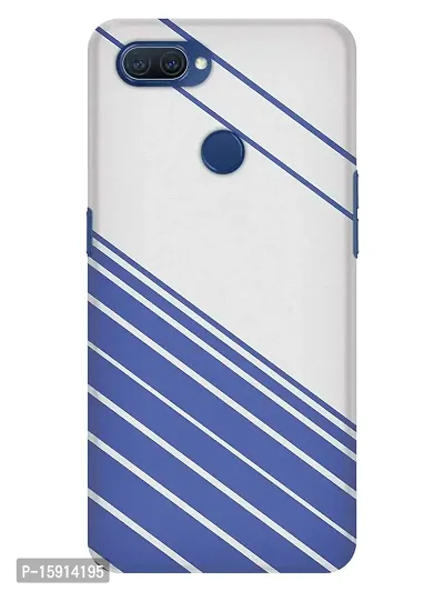 JugaaduStore Designer Printed Slim Fit Hard Case Back Cover for Oppo A11K / Oppo A5s / Oppo A7 / Oppo A12 / Oppo F9 / Oppo F9 Pro/Realme 2 / Realme 2 Pro | Chewode Blue Stripes (Polycarbonate)