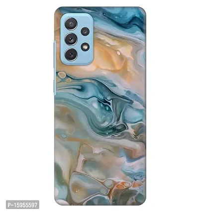 JugaaduStore Designer Printed Slim Fit Hard Case Back Cover for Samsung Galaxy A52 / Samsung Galaxy A52 5G / Samsung Galaxy A52s 5G | Liquid Turquoise Marble (Polycarbonate)