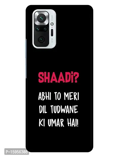 JugaaduStore Designer Printed Slim Fit Hard Case Back Cover for Xiaomi Redmi Note 10 Pro Max/Redmi Note 10 Pro | Dil Tudwane Ki Umar Hai (Polycarbonate)-thumb0