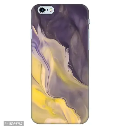 JugaaduStore Designer Printed Slim Fit Hard Case Back Cover for Apple iPhone 6S Plus/iPhone 6 Plus | Yellow Purple Liquid Marble (Polycarbonate)