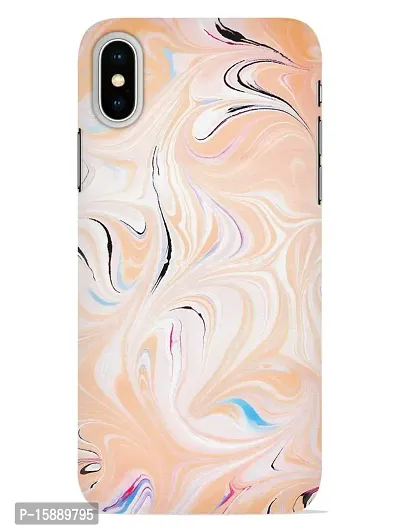 JugaaduStore Designer Printed Slim Fit Hard Case Back Cover for Apple iPhone Xs/iPhone X | Classy Orange Marble (Polycarbonate)