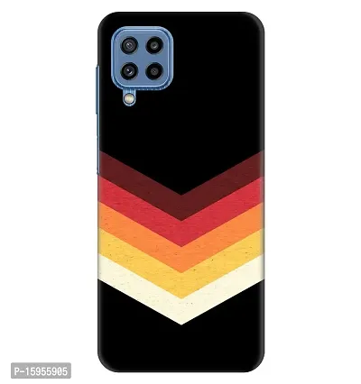 JugaaduStore Designer Printed Slim Fit Hard Case Back Cover for Samsung Galaxy M32 Prime Edition/Samsung Galaxy M32 / Samsung Galaxy F22 | Downhill Chevron Pattern (Polycarbonate)