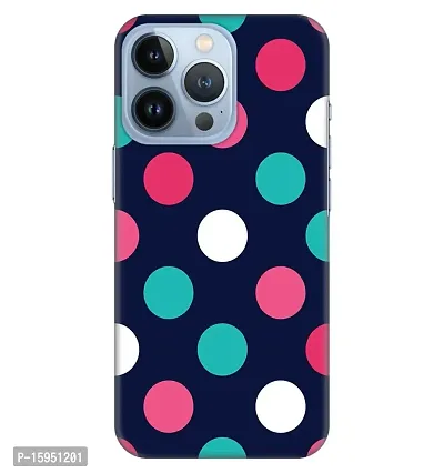 JugaaduStore Designer Printed Slim Fit Hard Case Back Cover for Apple iPhone 13 Pro | Pastel Polka Dots (Polycarbonate)