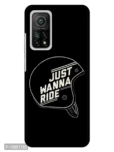 JugaaduStore Designer Printed Slim Fit Hard Case Back Cover for Xiaomi Mi 10T 5G / Mi 10T Pro 5G | Just Wanna Ride (Polycarbonate)-thumb0