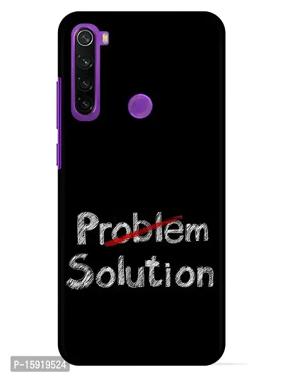 JugaaduStore Designer Printed Slim Fit Hard Case Back Cover for Xiaomi Redmi Note 8 | Focus On The Solution (Polycarbonate)