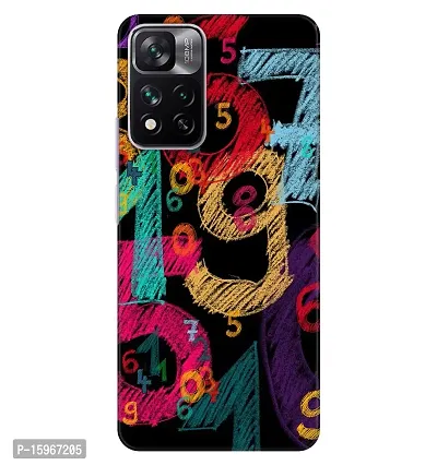 JugaaduStore Designer Printed Slim Fit Hard Case Back Cover for Xiaomi 11i 5G / Xiaomi 11i HyperCharge 5G | Colourful Digits (Polycarbonate)