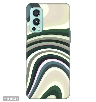 JugaaduStore Designer Printed Slim Fit Hard Case Back Cover for OnePlus Nord 2 5G | Multicolor Wave (Polycarbonate)-thumb0