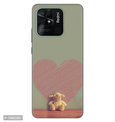 JugaaduStore Designer Printed Slim Fit Hard Case Back Cover for Xiaomi Redmi 10 / Redmi 10 Power | Love Teddy (Polycarbonate)-thumb0