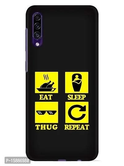 JugaaduStore Designer Printed Slim Fit Hard Case Back Cover for Samsung Galaxy A30s / Samsung Galaxy A50 / Samsung Galaxy A50s | Eat Sleep Thug Repeat (Polycarbonate)