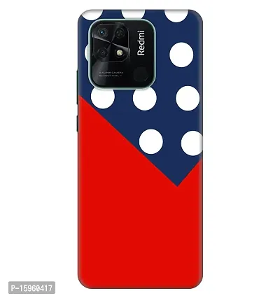 JugaaduStore Designer Printed Slim Fit Hard Case Back Cover for Xiaomi Redmi 10 / Redmi 10 Power | Polka Dots Pattern (Polycarbonate)