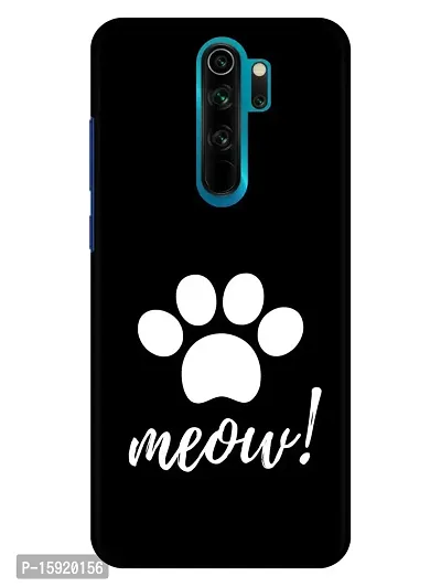 JugaaduStore Designer Printed Slim Fit Hard Case Back Cover for Xiaomi Redmi Note 8 Pro | Meow (Polycarbonate)