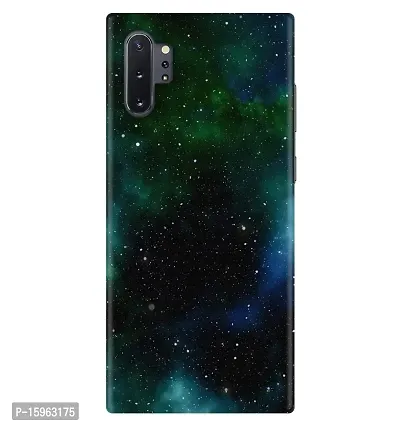 JugaaduStore Designer Printed Slim Fit Hard Case Back Cover for Samsung Galaxy Note 10 Plus | Green Galaxy (Polycarbonate)