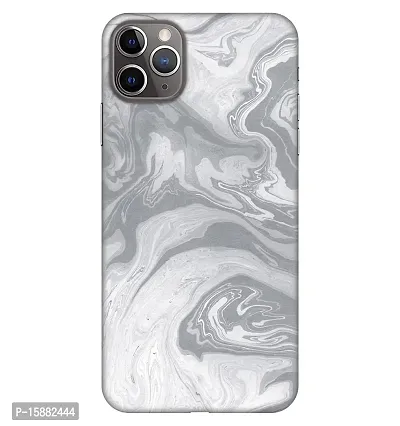 JugaaduStore Designer Printed Slim Fit Hard Case Back Cover for Apple iPhone 11 Pro Max | Classy Grey Marble (Polycarbonate)-thumb0