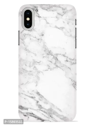 JugaaduStore Designer Printed Slim Fit Hard Case Back Cover for Apple iPhone X/iPhone Xs | Classy White Marble (Polycarbonate)