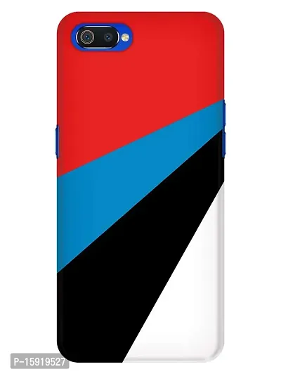 JugaaduStore Designer Printed Slim Fit Hard Case Back Cover for Realme C2 / Oppo A1K | Multicolor Stripes (Polycarbonate)
