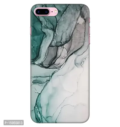 JugaaduStore Designer Printed Slim Fit Hard Case Back Cover for Apple iPhone 8 Plus/iPhone 7 Plus | Green Grey Marble (Polycarbonate)