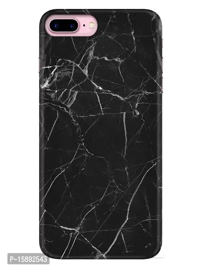 JugaaduStore Designer Printed Slim Fit Hard Case Back Cover for Apple iPhone 8 Plus/iPhone 7 Plus | Classy Black Marble (Polycarbonate)