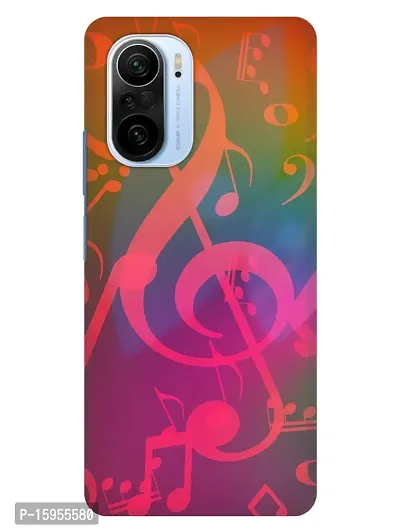 JugaaduStore Designer Printed Slim Fit Hard Case Back Cover for Xiaomi Mi 11X / Mi 11X Pro/Mi 11i / Poco F3 | Colourful Music Clef (Polycarbonate)