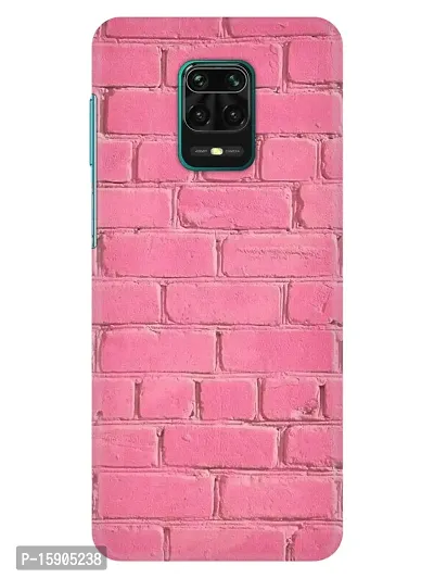 JugaaduStore Designer Printed Slim Fit Hard Case Back Cover for Xiaomi Redmi Note 9 Pro/Redmi Note 9 Pro Max/Redmi Note 10 Lite/Poco M2 Pro | Pink Bricks Wall (Polycarbonate)