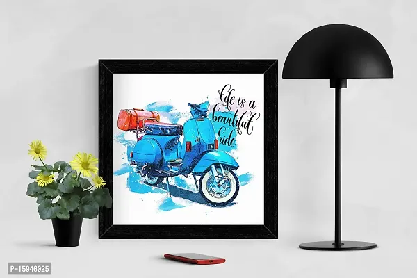 JugaaduStore Wall  Tebletop Art Frame - Life Is Beautiful Ride-thumb2