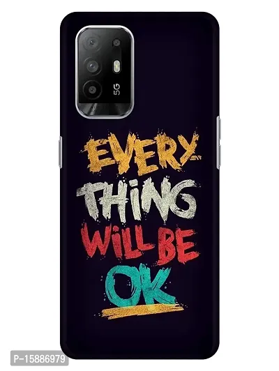 JugaaduStore Designer Printed Slim Fit Hard Case Back Cover for Oppo F19 Pro +5G | Will Be Okay (Polycarbonate)