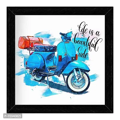 JugaaduStore Wall  Tebletop Art Frame - Life Is Beautiful Ride