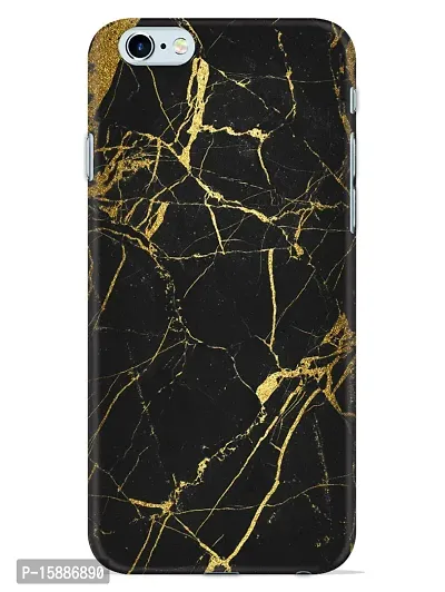 JugaaduStore Designer Printed Slim Fit Hard Case Back Cover for Apple iPhone 6 / iPhone 6s | Classy Golden Black Marble (Polycarbonate)