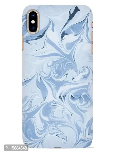 JugaaduStore Designer Printed Slim Fit Hard Case Back Cover for Apple iPhone Xs Max | Classy Blue Marble (Polycarbonate)