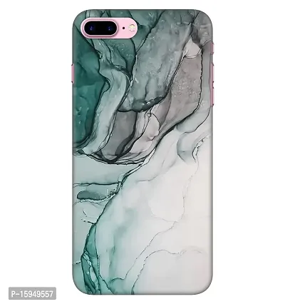 JugaaduStore Designer Printed Slim Fit Hard Case Back Cover for Apple iPhone 7 Plus/iPhone 8 Plus | Green Grey Marble (Polycarbonate)