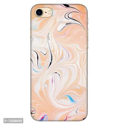 JugaaduStore Designer Printed Slim Fit Hard Case Back Cover for Apple iPhone 7 / iPhone 8 / iPhone SE (2022) | Classy Orange Marble (Polycarbonate)