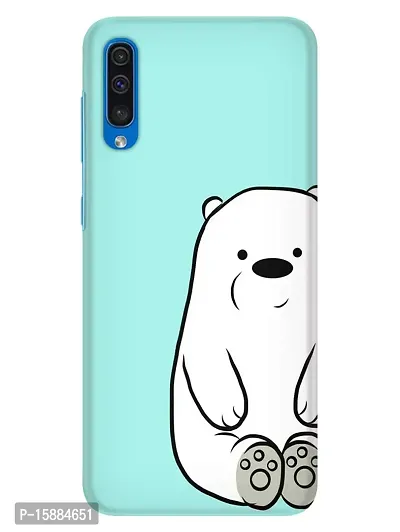 JugaaduStore Designer Printed Slim Fit Hard Case Back Cover for Samsung Galaxy A50 / Samsung Galaxy A50s / Samsung Galaxy A30s | Ice Cold Cute Bear (Polycarbonate)