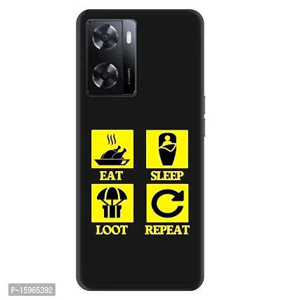 JugaaduStore Slim Fit Hard Case Back Cover for Oppo A57 - Eat Sleep Loot Repeat