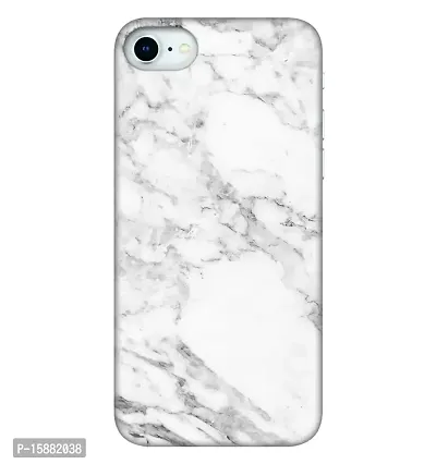 JugaaduStore Designer Printed Slim Fit Hard Case Back Cover for Apple iPhone 8 / iPhone 7 / iPhone SE (2022) | Classy White Marble (Polycarbonate)-thumb0