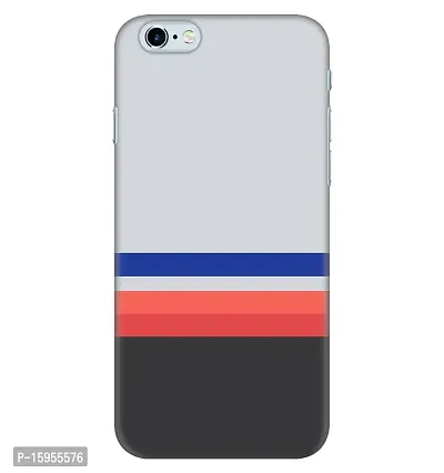JugaaduStore Designer Printed Slim Fit Hard Case Back Cover for Apple iPhone 6S Plus/iPhone 6 Plus | Grey Tricolor Stripes (Polycarbonate)