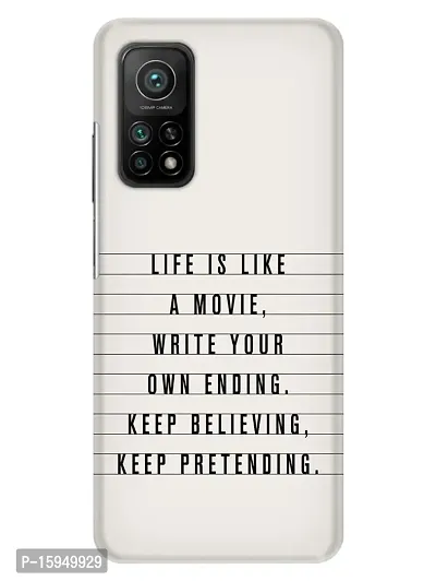 JugaaduStore Designer Printed Slim Fit Hard Case Back Cover for Xiaomi Mi 10T Pro 5G / Mi 10T 5G | Life is Like A Move (Polycarbonate)