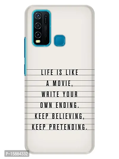 JugaaduStore Designer Printed Slim Fit Hard Case Back Cover for Vivo Y30 / Vivo Y50 | Life is Like A Move (Polycarbonate)
