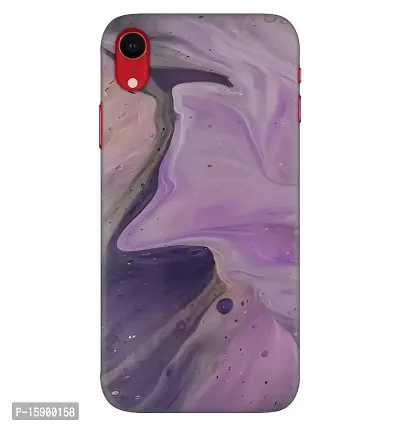 JugaaduStore Designer Printed Slim Fit Hard Case Back Cover for Apple iPhone XR | Liquid Amethyst Marble (Polycarbonate)-thumb0