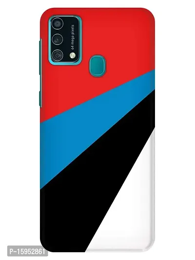 JugaaduStore Designer Printed Slim Fit Hard Case Back Cover for Samsung Galaxy F41 / Samsung Galaxy M31 / Samsung Galaxy M31 Prime | Multicolor Stripes (Polycarbonate)