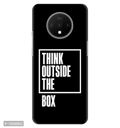 JugaaduStore Designer Printed Slim Fit Hard Case Back Cover for OnePlus 7T | Think Outside (Polycarbonate)-thumb0