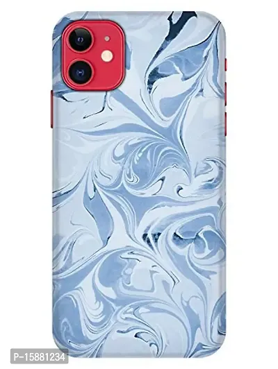 JugaaduStore Designer Printed Slim Fit Hard Case Back Cover for Apple iPhone 11 | Classy Blue Marble (Polycarbonate)-thumb0