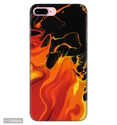 JugaaduStore Designer Printed Slim Fit Hard Case Back Cover for Apple iPhone 7 Plus/iPhone 8 Plus | Fire Flame Marble (Polycarbonate)