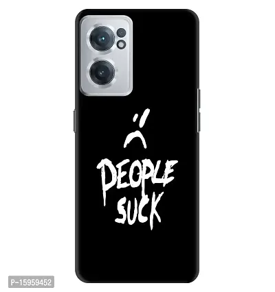 JugaaduStore Designer Printed Slim Fit Hard Case Back Cover for OnePlus Nord CE 2 5G | People Suck Quote (Polycarbonate)-thumb0