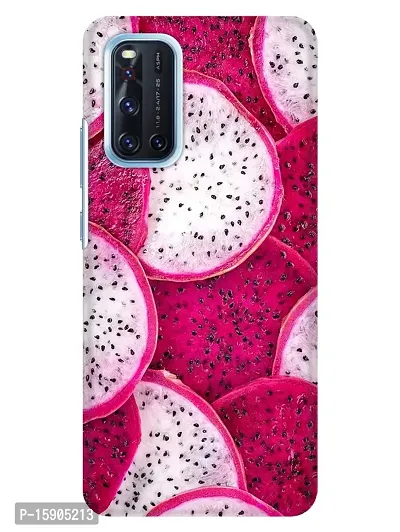 JugaaduStore Designer Printed Slim Fit Hard Case Back Cover for Vivo V19 | Pink Pitaya Slices (Polycarbonate)