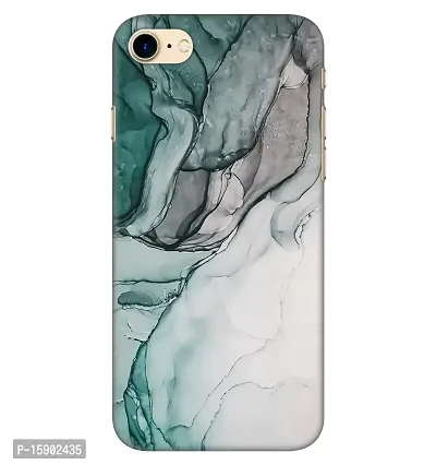 JugaaduStore Designer Printed Slim Fit Hard Case Back Cover for Apple iPhone 7 / iPhone 8 / iPhone SE (2022) | Green Grey Marble (Polycarbonate)